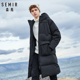 SEMIR 2019 New Clothing Down Winter Jacket Men Business Long Thick Winter Coat Men Solid Fashion Outerwear Warm Long Coat Man - RELEVAZA
