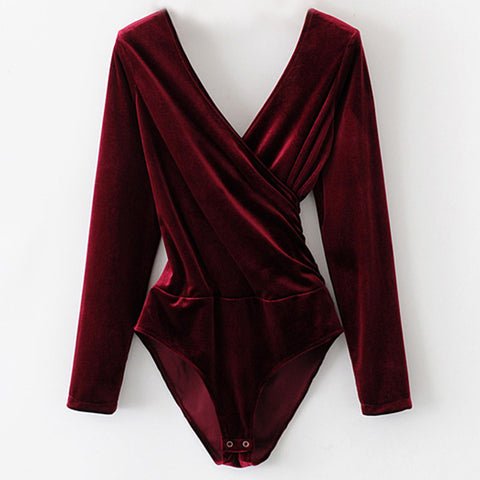 SheMujerSky Long Sleeve Bodysuit Women Backless Jumpsuits Black White Body femme monos cortos de mujer 2017 - RELEVAZA