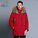 ICEbear 2019 new men's winter down jacket high quality fur collar coat detachable hat and fur collar male's clothing MWY18940D - RELEVAZA