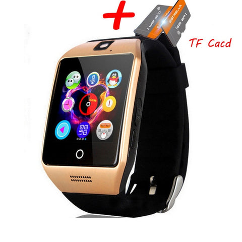 Q18 Bluetooth Smart Watch Q18 Fitness Tracker Touch Screen Support APP Download TF Sim Card Camera Dial /Call for Android Phone - RELEVAZA