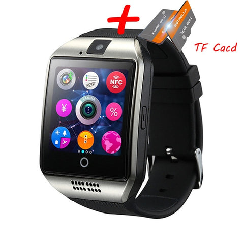 Q18 Bluetooth Smart Watch Q18 Fitness Tracker Touch Screen Support APP Download TF Sim Card Camera Dial /Call for Android Phone - RELEVAZA