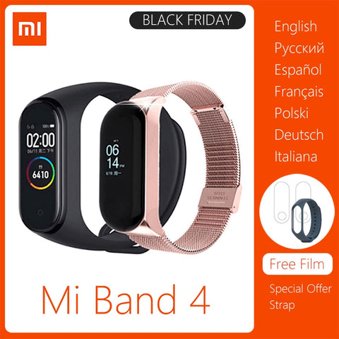 Global Version Xiaomi Mi Band 4 Smart Bracelet Miband 4 Multi language Fitness Wristband 50M 5ATM Waterproof Fitness Smartbrand - RELEVAZA