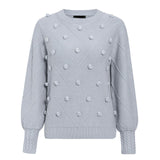 BeAvant Knitted winter sweater women pullover Lantern sleeve ladies sweaters female Minimalist pull femme sweet white jumper - RELEVAZA