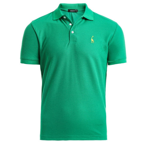 NEGIZBER New Man Polo Shirt Mens Casual Deer Embroidery Cotton Polo shirt Men Short Sleeve High Quantity polo men - RELEVAZA