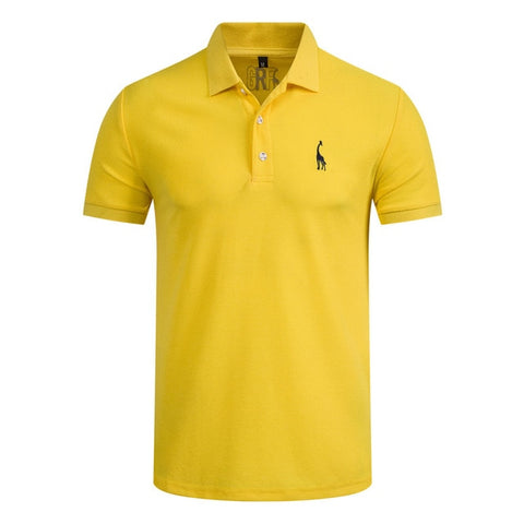 NEGIZBER New Man Polo Shirt Mens Casual Deer Embroidery Cotton Polo shirt Men Short Sleeve High Quantity polo men - RELEVAZA