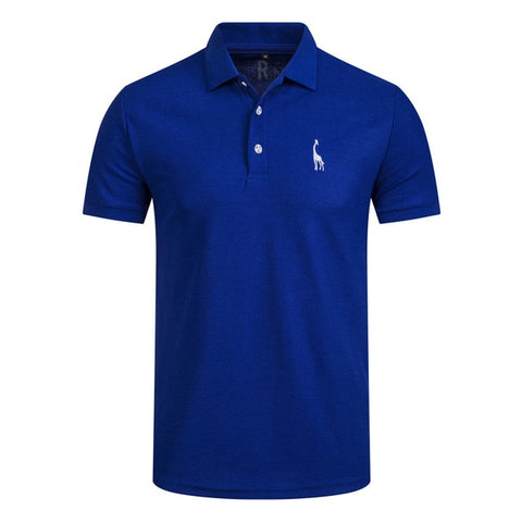 NEGIZBER New Man Polo Shirt Mens Casual Deer Embroidery Cotton Polo shirt Men Short Sleeve High Quantity polo men - RELEVAZA