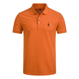 NEGIZBER New Man Polo Shirt Mens Casual Deer Embroidery Cotton Polo shirt Men Short Sleeve High Quantity polo men - RELEVAZA