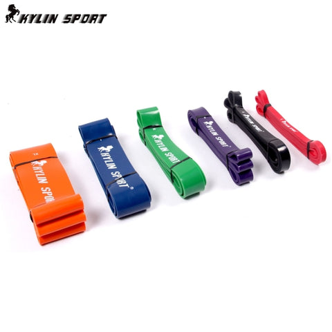Free Shipping Nature Pure Latex resistance bands  6 size fitness power training strength loop pull up bands rubber expander - RELEVAZA