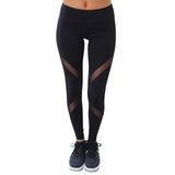 CHRLEISURE Sexy Women Leggings Gothic Insert Mesh Design Trousers Pants Big Size Black Capris Sportswear New Fitness Leggings - RELEVAZA