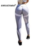 CHRLEISURE Fitness Legging Geometric honeycomb digital printing Leggings high waist Hip breathable polyester Women Legging - RELEVAZA