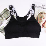HIBUBBLE Women Sport Bra Top Black Padded Yoga Brassiere Fitness Sports Tank Top Female Sport Yoga Bra Push Up Sports Bra - RELEVAZA