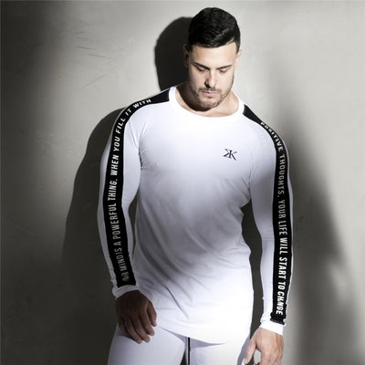 2018 New Men Long sleeves Elasticity Tight t shirts muscle Man Gyms Fitness Bodybuilding Jogger Brand clothing Plus size M-XXXL - RELEVAZA