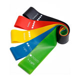 Yoga Resistance Rubber Bands Indoor Outdoor Fitness Equipment 0.35mm-1.1mm Pilates Sport Training Workout Elastic Bands - RELEVAZA