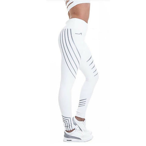 Kaminsky New Woman Fitness Leggings Light High Elastic Shine Leggins Workout Slim Fit Women Pants Black Trousers Leggings - RELEVAZA