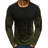 FLYFIREFLY Men Camouflage Printed  Male T Shirt Bottoms Top Tee Male Hiphop Streetwear Long Sleeve Fitness Tshirts - RELEVAZA
