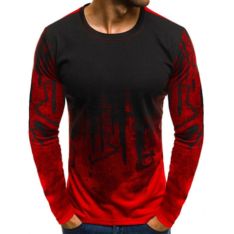 FLYFIREFLY Men Camouflage Printed  Male T Shirt Bottoms Top Tee Male Hiphop Streetwear Long Sleeve Fitness Tshirts - RELEVAZA