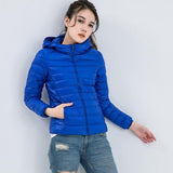 Winter Women Ultra Light Down Jacket White Duck Down Hooded Jackets Long Sleeve Warm Coat Parka Female Solid Portable Outwear - RELEVAZA