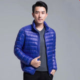 QUANBO Brand Autumn Winter Light Down Jacket Men's Fashion Hooded Short Large Ultra-thin Lightweight Youth Slim Coat 5XL - RELEVAZA