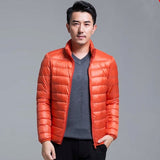 QUANBO Brand Autumn Winter Light Down Jacket Men's Fashion Hooded Short Large Ultra-thin Lightweight Youth Slim Coat 5XL - RELEVAZA