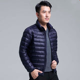 QUANBO Brand Autumn Winter Light Down Jacket Men's Fashion Hooded Short Large Ultra-thin Lightweight Youth Slim Coat 5XL - RELEVAZA