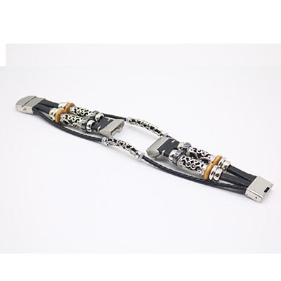 Retro Leather Strap Bracelet for Fitbit Charge 3 Band Replacement Watch Band for Fitbit Charge 3 Smart Watchband Accessories - RELEVAZA