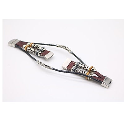 Retro Leather Strap Bracelet for Fitbit Charge 3 Band Replacement Watch Band for Fitbit Charge 3 Smart Watchband Accessories - RELEVAZA