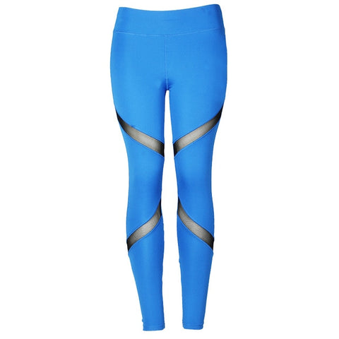CHRLEISURE Sexy Women Leggings Gothic Insert Mesh Design Trousers Pants Big Size Black Capris Sportswear New Fitness Leggings - RELEVAZA