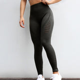 SALSPOR Women Yoga Pants Sports Running Sportswear Stretchy Fitness Leggings Gym Seamless Tummy Control Compression Tights Pants - RELEVAZA