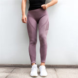 SALSPOR Women Yoga Pants Sports Running Sportswear Stretchy Fitness Leggings Gym Seamless Tummy Control Compression Tights Pants - RELEVAZA