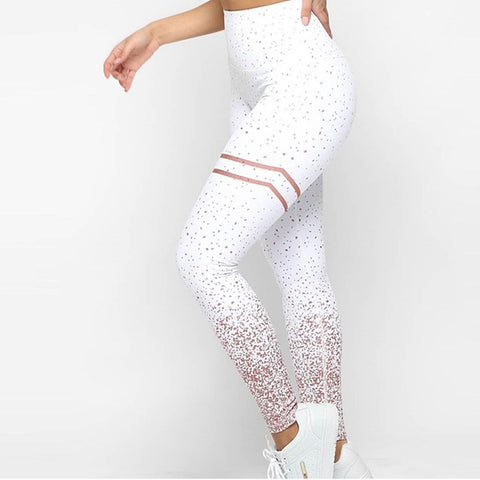NORMOV New Hotsale Women Gold Print Leggings No Transparent Exercise Fitness Leggings Push Up Workout Female Pants - RELEVAZA