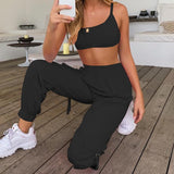 BOOFEENAA Pink Sexy Two Piece Set Crop Top and Cargo Pants Suits Streetwear Tracksuit Women Summer Clothes Matching Sets C68AE64 - RELEVAZA