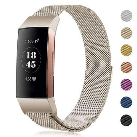 New Milanese loop strap For Fitbit charge 3 watch band  smart bracelet stainless steel belt sports watch strap wrist band - RELEVAZA