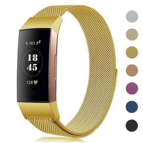 New Milanese loop strap For Fitbit charge 3 watch band  smart bracelet stainless steel belt sports watch strap wrist band - RELEVAZA