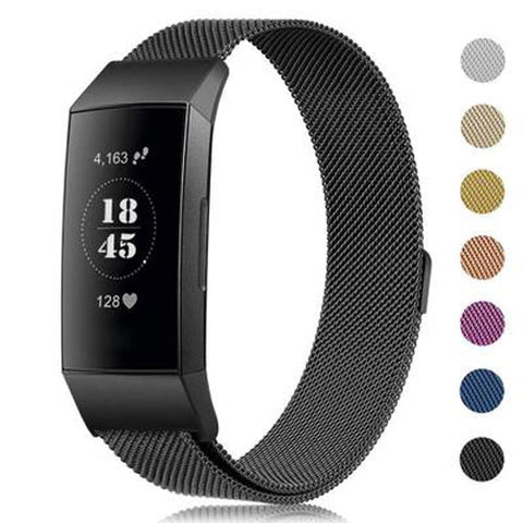 New Milanese loop strap For Fitbit charge 3 watch band  smart bracelet stainless steel belt sports watch strap wrist band - RELEVAZA