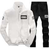 Tracksuits Men Polyester Sweatshirt Sporting Fleece 2019 Gyms Spring Jacket + Pants Casual Men's Track Suit Sportswear Fitness - RELEVAZA