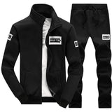 Tracksuits Men Polyester Sweatshirt Sporting Fleece 2019 Gyms Spring Jacket + Pants Casual Men's Track Suit Sportswear Fitness - RELEVAZA
