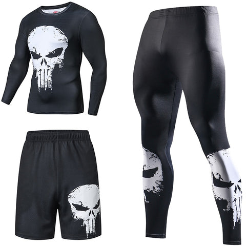 Superhero Compression Tracksuits Men's Sport Suit Quick Dry Running sets Clothes Sports Joggers Training Gym Fitness Man Set - RELEVAZA
