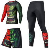 Superhero Compression Tracksuits Men's Sport Suit Quick Dry Running sets Clothes Sports Joggers Training Gym Fitness Man Set - RELEVAZA
