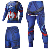 Superhero Compression Tracksuits Men's Sport Suit Quick Dry Running sets Clothes Sports Joggers Training Gym Fitness Man Set - RELEVAZA