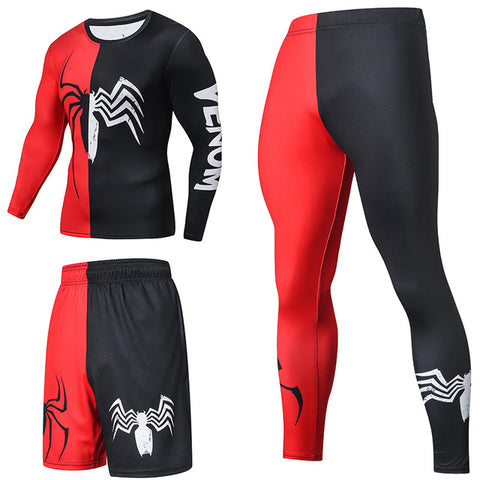 Superhero Compression Tracksuits Men's Sport Suit Quick Dry Running sets Clothes Sports Joggers Training Gym Fitness Man Set - RELEVAZA
