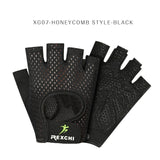 REXCHI Professional Gym Fitness Gloves Power Weight Lifting Women Men Crossfit Workout Bodybuilding Half Finger Hand Protector - RELEVAZA