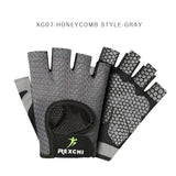 REXCHI Professional Gym Fitness Gloves Power Weight Lifting Women Men Crossfit Workout Bodybuilding Half Finger Hand Protector - RELEVAZA