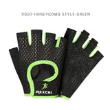 REXCHI Professional Gym Fitness Gloves Power Weight Lifting Women Men Crossfit Workout Bodybuilding Half Finger Hand Protector - RELEVAZA