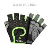 REXCHI Professional Gym Fitness Gloves Power Weight Lifting Women Men Crossfit Workout Bodybuilding Half Finger Hand Protector - RELEVAZA