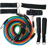 YOUGLE 11pcs/set Pull Rope Fitness Exercises Resistance Bands Latex Tubes Pedal Excerciser Body Training Workout Yoga - RELEVAZA