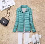 Sanishroly 2018 New Autumn Winter Women Thin White Duck Down Jacket Parka Female Ultra Light Down Coat Short Tops Plus Size S268 - RELEVAZA