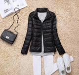 Sanishroly 2018 New Autumn Winter Women Thin White Duck Down Jacket Parka Female Ultra Light Down Coat Short Tops Plus Size S268 - RELEVAZA