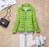 Sanishroly 2018 New Autumn Winter Women Thin White Duck Down Jacket Parka Female Ultra Light Down Coat Short Tops Plus Size S268 - RELEVAZA