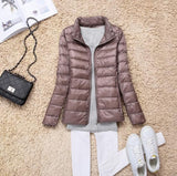 Sanishroly 2018 New Autumn Winter Women Thin White Duck Down Jacket Parka Female Ultra Light Down Coat Short Tops Plus Size S268 - RELEVAZA