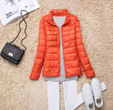 Sanishroly 2018 New Autumn Winter Women Thin White Duck Down Jacket Parka Female Ultra Light Down Coat Short Tops Plus Size S268 - RELEVAZA